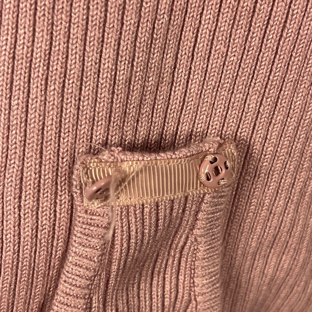 NWOT Free People Pastel Pink Tank Bodysuit Cottagecore Mock Neck Boho Whimsigoth - Picture 4 of 6